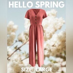 SHEIN Elegant Pink Jumpsuit